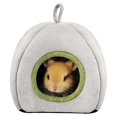 thumbnail image 2 of Cute Hamster Cage Hideout House Hammock Fluffy Winter Warm Nest Sleeping Bed Small Pet Ferret Squirrel Chinchilla House Green, 2 of 4