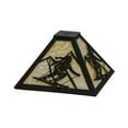 thumbnail image 2 of Meyda 150135 11 in. Square Alpine Shade, Dark Roast & Ba, 2 of 3