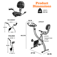 thumbnail image 5 of Stationary Bike Indoor Magnetic Upright Recumbent Foldable X bike Cycling Adjustable Tension Home Gym Workout, 5 of 7
