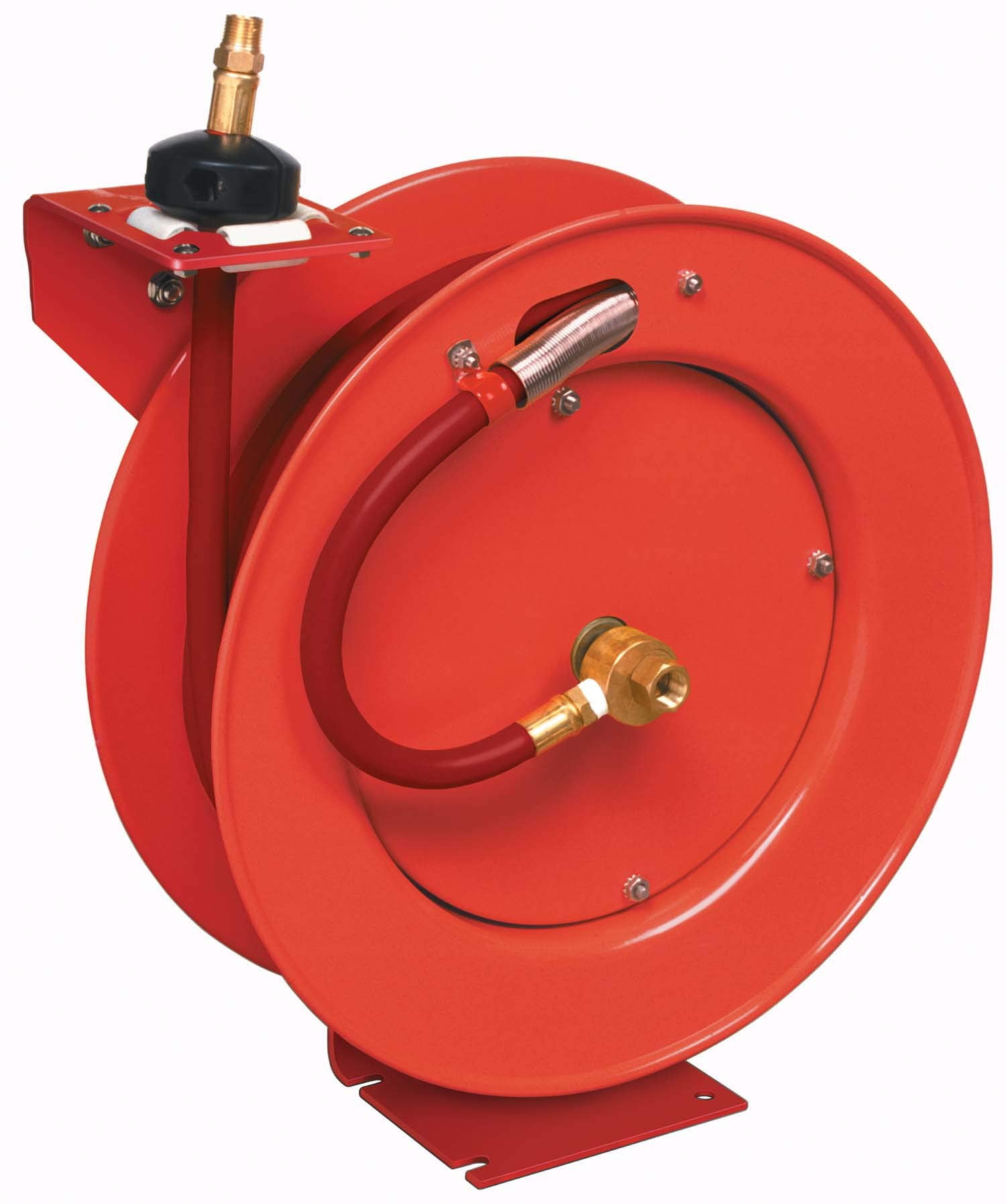 ReelWorks Air Hose Reel Retractable 3/8 Inch X 50' Foot PVC Hose Max 300PSI Commercial Polypropylene Construction