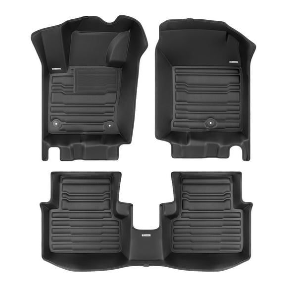 TuxMat - For Ford Maverick 2022-2026 Models - Custom Car Mats - Maximum Coverage, All Weather, Laser Measured - This Full Set Includes 1st and 2nd Rows