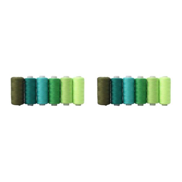 maskred 1/2/3 Lock Side Thread Set - Essential Kit For Home Sewing Projects And Multiple Green 6-color line 2PCS