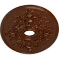 thumbnail image 3 of Ekena Millwork 30 3/4"W x 21 1/4"H x 3 7/8"ID x 1 5/8"P Alexa Ceiling Medallion (Fits Canopies up to 5 5/8"), Hand-Painted Burnished Mahogany Crackle, 3 of 6
