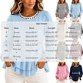 thumbnail image 3 of Gamivast Peplum Blouses for Women Plus Size Long Puff Sleeve Casual Tops Eyelet Lace Trim Shirts Crewneck Ruffle Hem Tunic Top Wine XXXL, 3 of 7