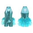 thumbnail image 1 of inhzoy Kids Girls Sleeveless Sequins Leotards Ballet Jazz Latin Gymnastic Jumpsuit Stage Performance Costume Light Blue 7, 1 of 10