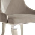 thumbnail image 2 of Rustic Dining Chairs Set of 2 - Gray Velvet Accent Chairs, Modern Sabre Legs, 22 Inch, 2 of 5