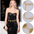 thumbnail image 4 of Oval Concho Chain Belt for Women Cowgirls Metal  Chain Belts for Jeans Dress Country Outfits, 4 of 6
