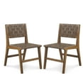 thumbnail image 2 of Oslo Faux Leather Woven Dining Chairs Set of 2, 2 of 5