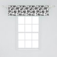 thumbnail image 2 of Ambesonne Floral Window Valance, Greyscale Retro Petals, 54" X 12", Grey Dark Grey, 2 of 3