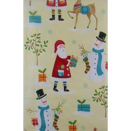 

Christmas Day Vinyl Flannel Back Tablecloth (60 X 84 Oblong)