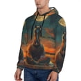 thumbnail image 3 of Haiem Sunset Prairie Meditating Horse Patterned Men's Hoodie with Kangaroo Pocket - Ideal Pullover Sweatshirt for Daily Wear, Travel, and Home-Large, 3 of 7