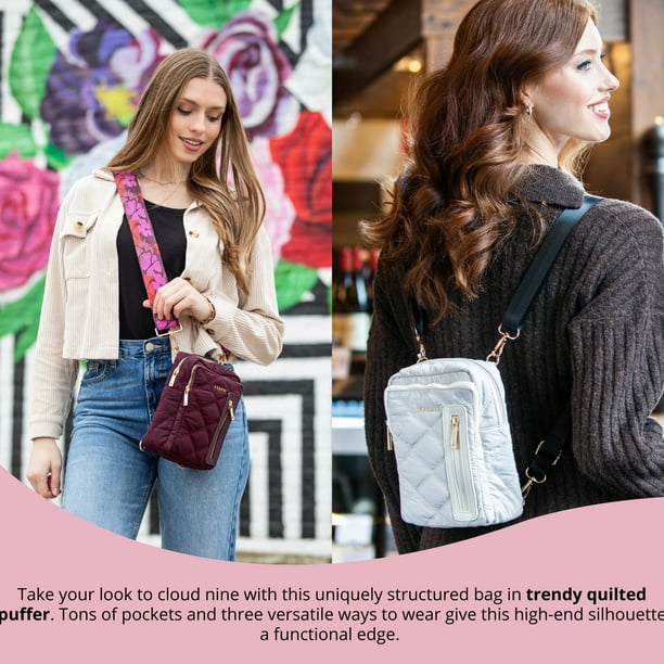 Kedzie Cloud 9 Convertible Quilted Puffer Sling Crossbody  display picture 2