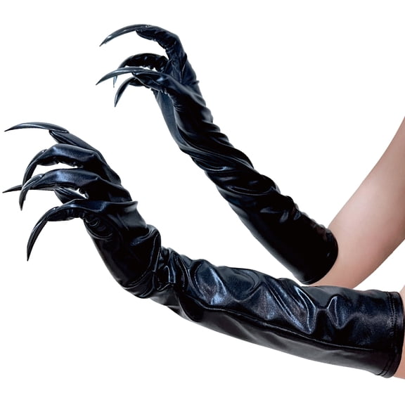 Claw Gloves Costume Accessory for Adults, Black, Halloween by Way To Celebrate