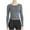 Dark Gray, variant on Kaemgyyd Workout Tops for Women Long Sleeve Athletic Yoga Running Cropped Shirt Crew Neck Slim Gym Tight Drawstring Tunic Tee