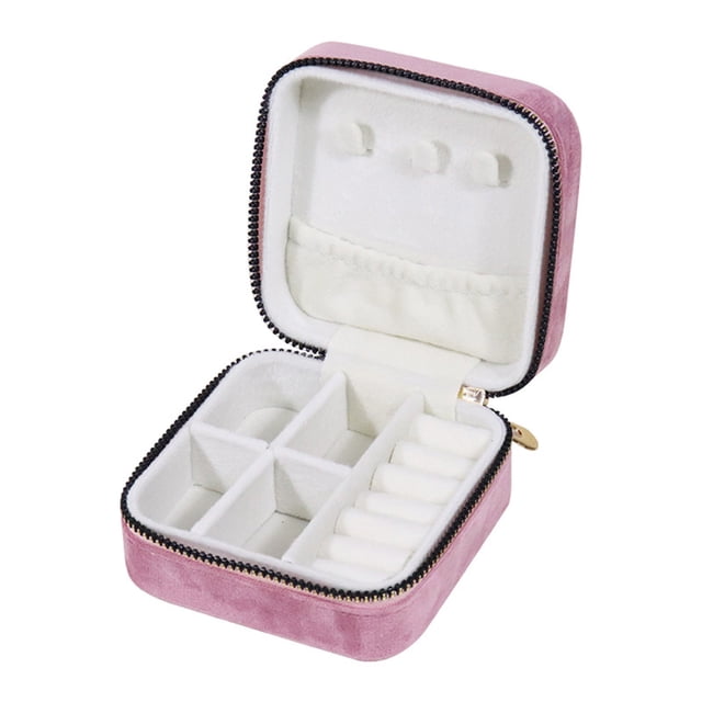 Meitianfacai Rectangular Jewelry Organizer Box Jewelry Display Storage Container Earring Ring Necklace Storage Case Valentine's Day Gifts for Her