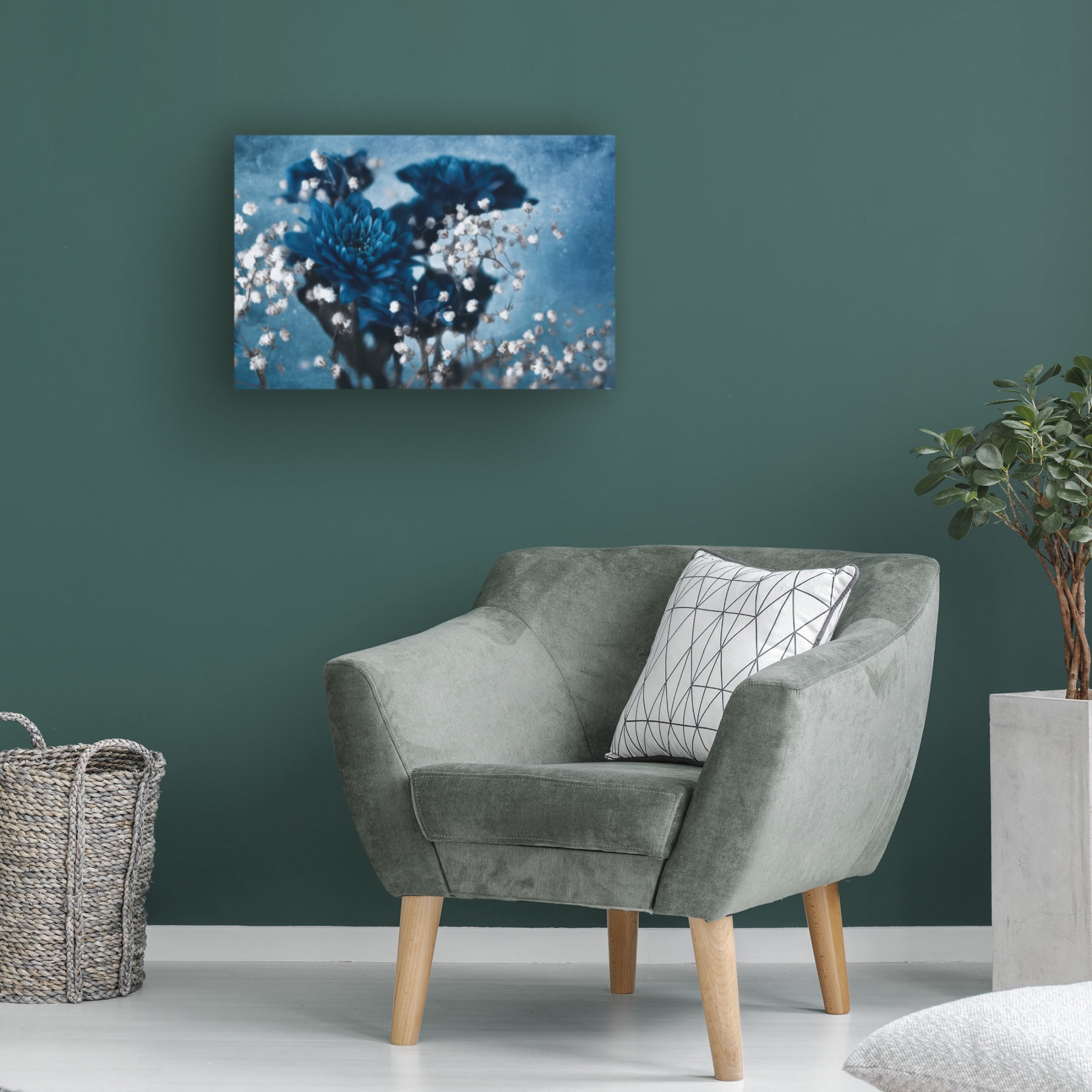 Canvas Wall Art - Mike Kreiten 'Dahlia' Wall Art for Living Room, Bedroom, or Office Décor by Trademark Fine Art - 32 x 22 Inches