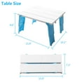 thumbnail image 2 of Beach Table for Sand Foldable Portable Height Adjustable Folding Side Table Desk for Camping Picnic BBQ with Carry Bag, Cyan, 2 of 7
