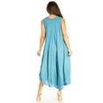 thumbnail image 2 of Sakkas Starlight Fourth Women's Tie Dye Caftan Tank Dress/Cover Up Beach Kaftan - 41-Aqua - One Size, 2 of 5