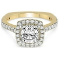 thumbnail image 4 of IGI Certified 2 Carat Cushion Shape Lab Grown Diamond Engagement Ring | 14K White Gold | Valerie Euro Shank Halo Lab Diamond Ring | FG-VS1-VS2 Quality Friendly Diamonds, 4 of 6