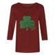 thumbnail image 2 of TaTaai Ladies St. Patrick's Day Theme Print 3/4 Sleeve Casual Tops Round Neck Loose Comfy Fashion Blouses Stretchy Breathable Daily Holiday Outfits Gift, 2 of 4
