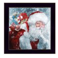 XNGGNG Festive ”Santa‘s Presents” Framed Print by Bluebird Barn Stylish Black Frame Ready to