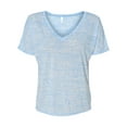 thumbnail image 1 of BELLA 8815 BellaCanvas Ladies` Flowy Basic V-Neck Tee 8815, 2XL, Blue Marble, 1 of 1