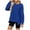 Blue, variant on Womans Tops Plus Size Long Sleeve Crew Neck Solid Color Loose Lightweight Tops & Blouses for Casual Active Outdoor Gifts for Women Sky BlueXL
