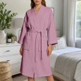 thumbnail image 6 of Lixiuxyad Lightweight Kimono Robe For Long Sleeve Loungewear Soft Bathrobe Elegant Home Wear Cozy Sleepwear Womens Lounge Sets S, 6 of 6