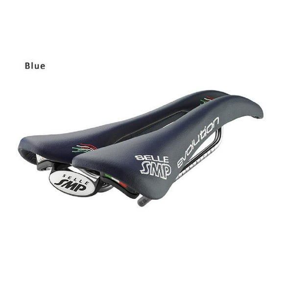 Selle SMP Evolution Saddle Black Leather w/ Steel Rails 266x129mm