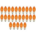 thumbnail image 3 of Creative Hobbies Box of 25 Light Bulbs - C7 Steady Burning - Opaque Orange - 7 Watt Extended Life Nickel Plated Candelabra Base -Great for Night Lights Decorative Lights and Halloween Strings, 3 of 4