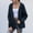 Dark Blue, variant on Dyfzdhu Women Zip up Jacket Trendy Solid Color Hooded Long Sleeve Loose Windbreaker With Pocket