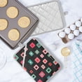 thumbnail image 5 of Yayeee Pot Holders Kitchen Heat Resistant with Pocket 7"x9.8" Cotton Oven Cooking Hot Pads, Red Block Pattern, 5 of 7