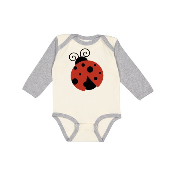 Inktastic Ladybug, Ladybird, Lady Beetle - Red Black Girls Long Sleeve Baby Bodysuit