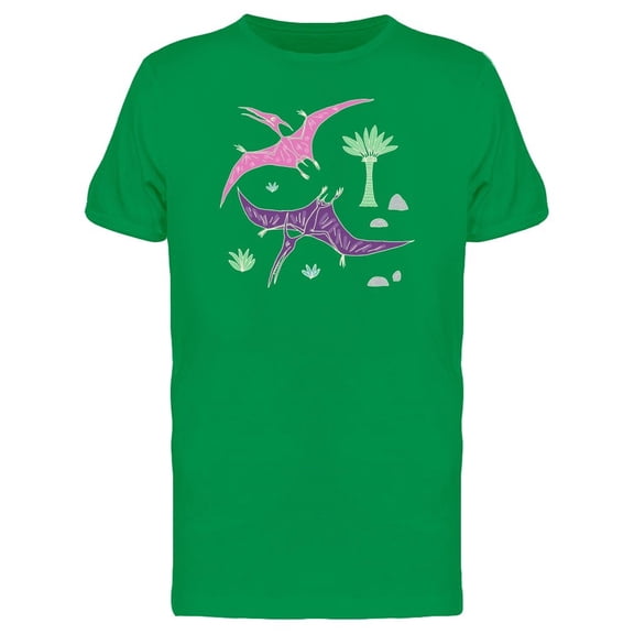Cool Pterodactyls Doodles Tee Men's -Image by Shutterstock