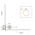 thumbnail image 4 of Angara Natural 0.4 Ct. Aquamarine with Diamond Halo Ring in 14K Yellow Gold for Women (Ring Size: 11.5), 4 of 9