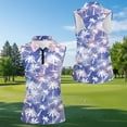 thumbnail image 4 of KUIFORTI Matching Couple Sport Shirts Tropical Palm Tree Lightweight Funny Men Women Matching Couple Golf Shirts Keep Cool in Hot Weather Racerback Design for Casual Wear, 4 of 6