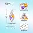 thumbnail image 5 of Taioiat Double Birthstone Necklaces for Women 18K Gold Plated Birthstone Rose Flower Jewelry Anniversary Valentines Day Mother's Day Birthday Gifts for Her Wife Girlfriend Mom, 5 of 7