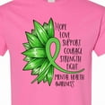 thumbnail image 4 of Inktastic Mental Health Awareness Green Sunflower Ribbon T-Shirt, 4 of 5