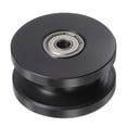 thumbnail image 1 of U Tipo Ranura Polea Nailon Revestido Rulo Rodamiento 5x40x20mm U Ranura Guía Rueda para Puertas Ventana o Conducción Mecánico Equipo, Negro, 1 of 5