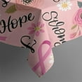 thumbnail image 5 of Pink Breast Cancer and Pioneer Flower Square Tablecloth,Waterproof Square Table Cover,Wipeable Spillproof Washable Table Cover for Home Kitchen Party Decor 60"x60"(152x152cm), 5 of 6