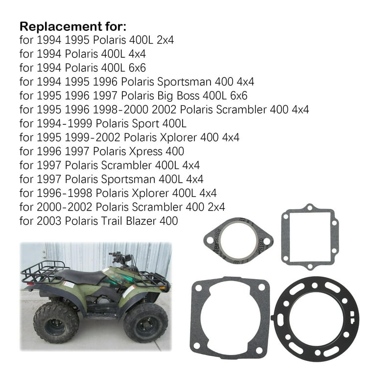 Genrics Top End Gasket Kit for Polaris 400 2 Stroke ATV s