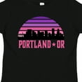 thumbnail image 4 of Inktastic Portland Oregon Retro Sunset Skyline Girls Toddler T-Shirt, 4 of 5