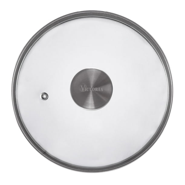 Tapa de vidrio redonda Victoria de 6,5 pulgadas para sartén o sartén de hierro fundido Hecha a medida solo para la marca Victoria Diámetro de 6 pulgadas