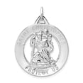 thumbnail image 1 of FB Jewels Sterling Silver Rhodium-plated St. Christopher Medal, 1 of 4