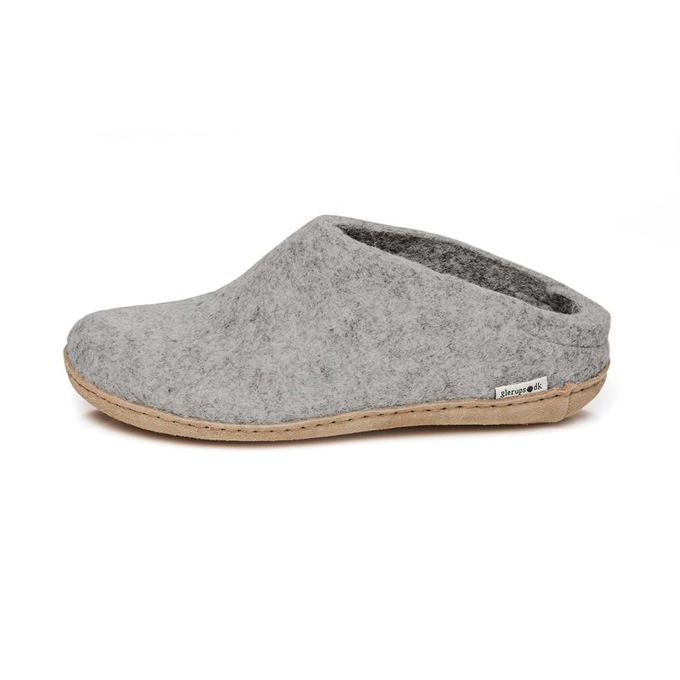 Unisex Model B Wool Felt Slippers (Grey 