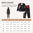 thumbnail image 4 of Gukieu Mysterious Hooded Wolf Print Women's Long Sleeve Pajama Set, Button Top Elastic Pocket Pajama Pants Two Piece Set Home Wear-X-Large, 4 of 7