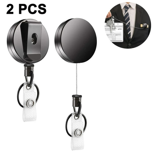 Rongmo Id Card Holders, Key Ring Retractable Badge Reel With Belt Clip With Id Card Holder Badge Buddy Kit For Key Rings And Id Cards Other