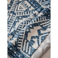 thumbnail image 2 of Xiao Hua 1 mantel de lino y algodón azul retro estampado, mantel de tela para restaurante, mantel de decoración de escritorio, 140 x 100 cm, 2 of 5