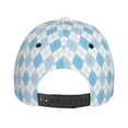 thumbnail image 6 of Haiem Blue and White Squares Baseball Cap Dad Hat Cotton Soft Adjustable Fashion Hats for Men Women Unisex Style Headwear, 6 of 9