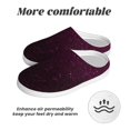 thumbnail image 6 of Disketp Dark Purple Glitter Women's Men's Slippers Plush Slip-On House Slipper for Winter Indoor Soft Cushion Non-slip Fluffy Slides Slippers-39/40, 6 of 7